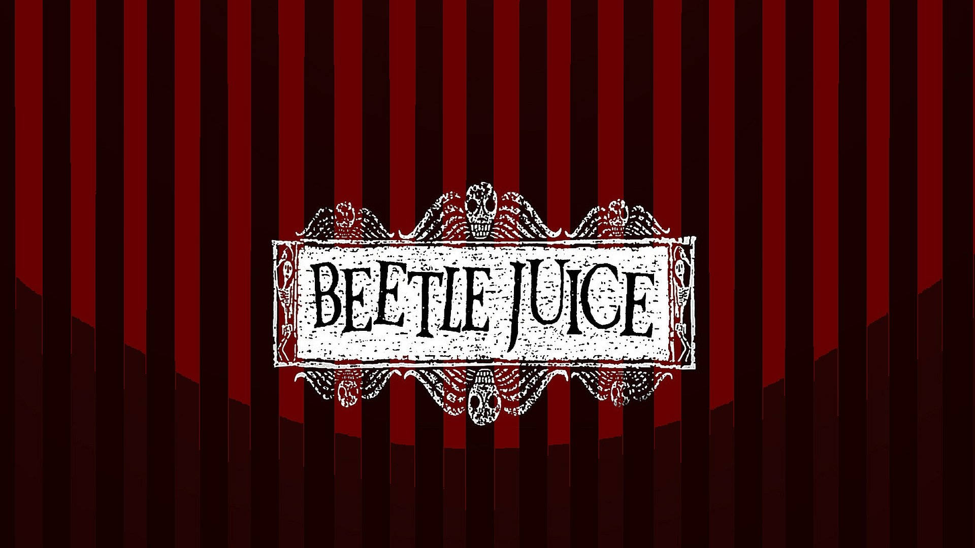Beetlejuice Logo I Rødt Wallpaper
