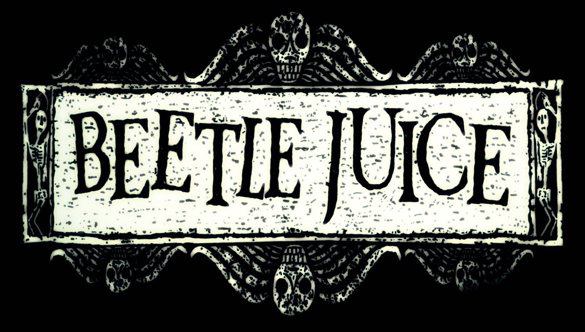 Beetlejuice Logo In Black Wallpaper