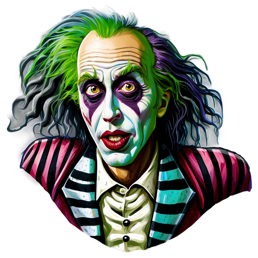 Beetlejuice Portrait Art Png 05232024 PNG