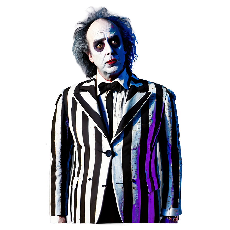 Beetlejuice Tim Burton Style Png 05232024 PNG