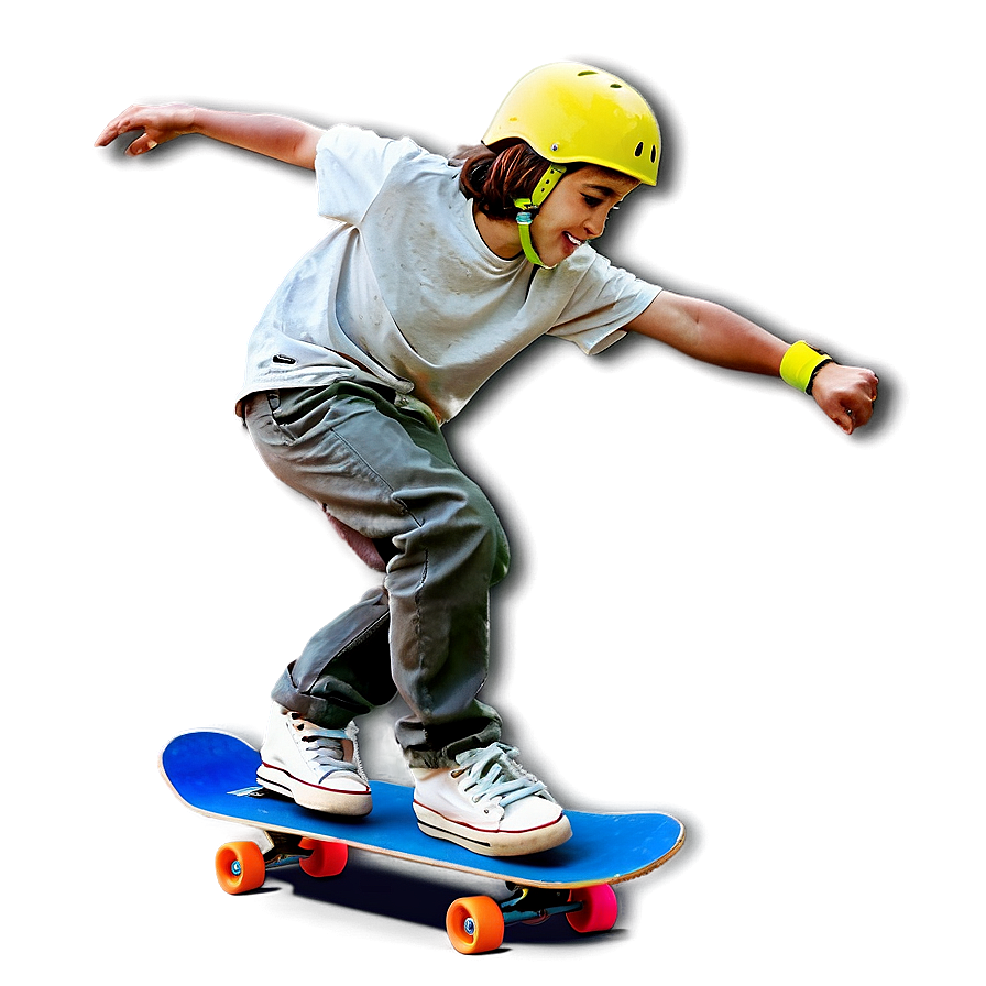 Beginner Skateboarding Png 06242024 PNG