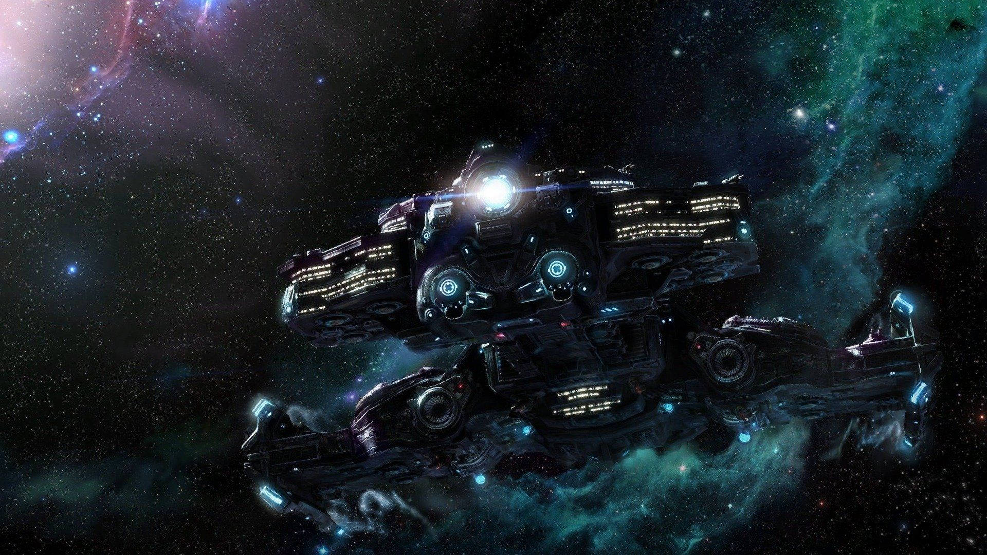 Behemoth Starcraft Spaceship Wallpaper