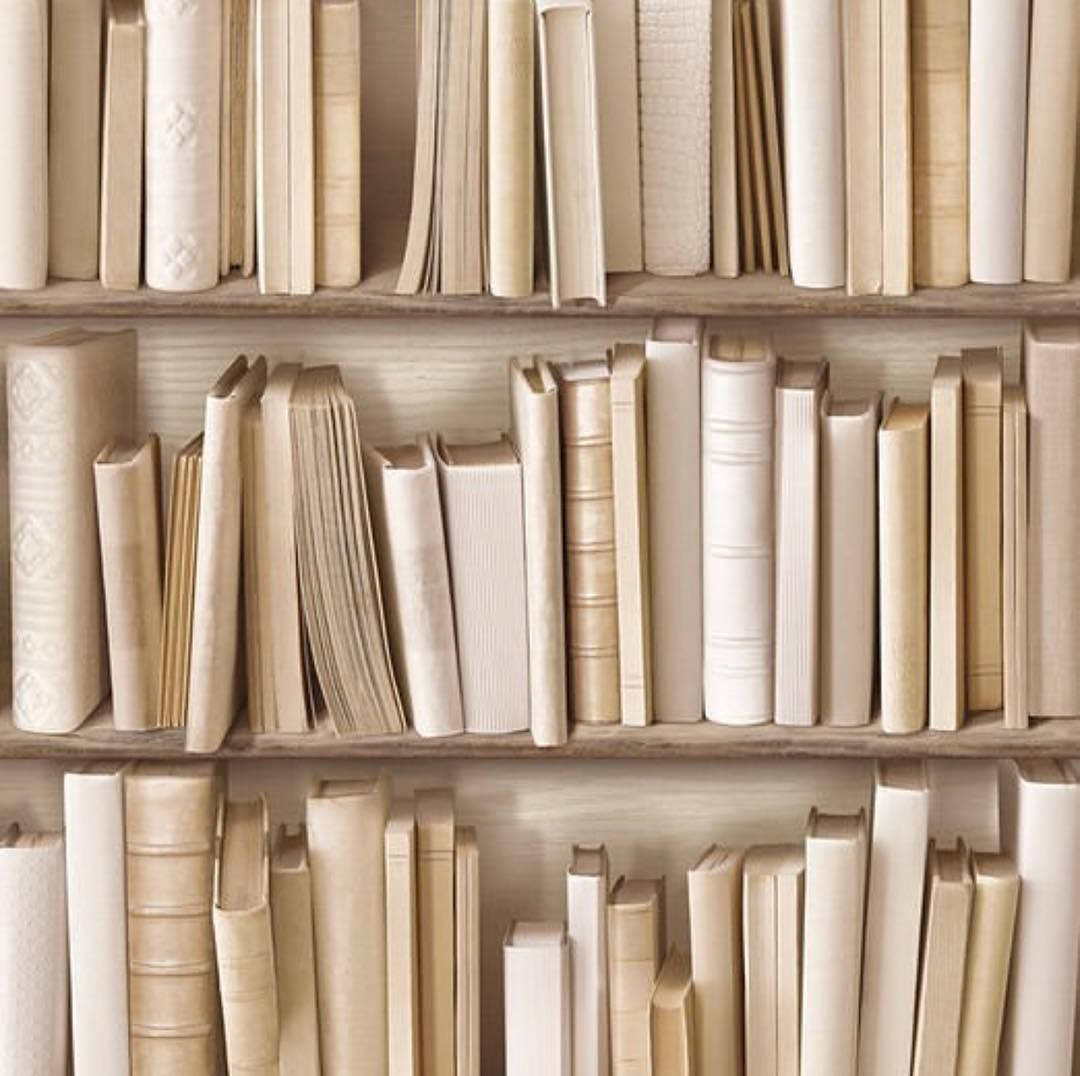 Beige Aesthetic Vintage Book Library Background