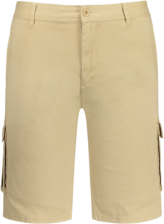 Beige Bermuda Shorts Product View PNG
