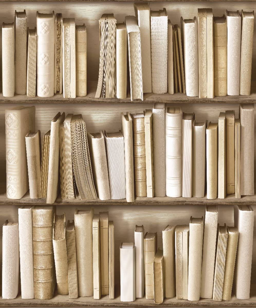 Beige Brown Aesthetic Books Background