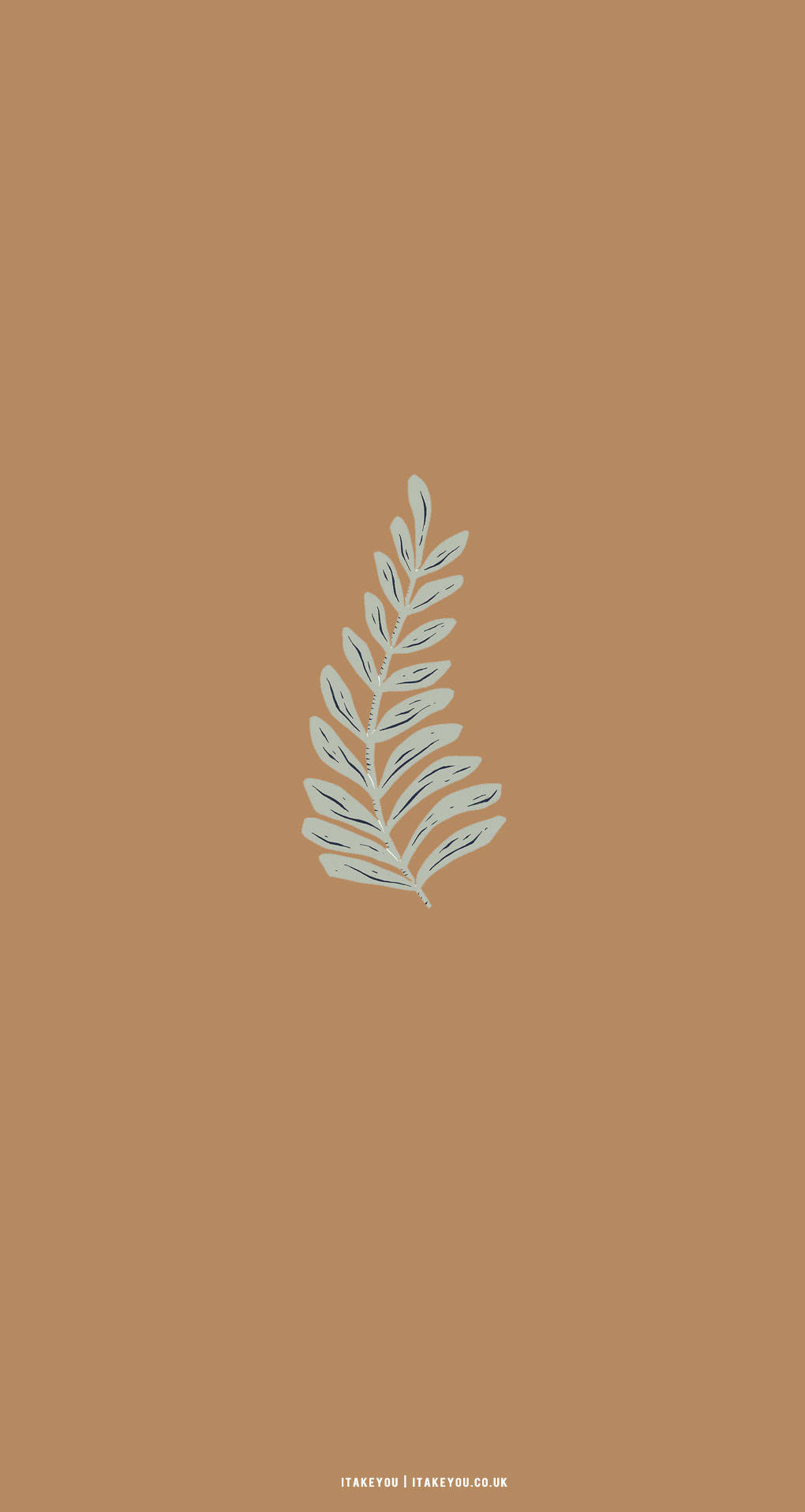 Beige Brown Aesthetic With Palm Leaf Background
