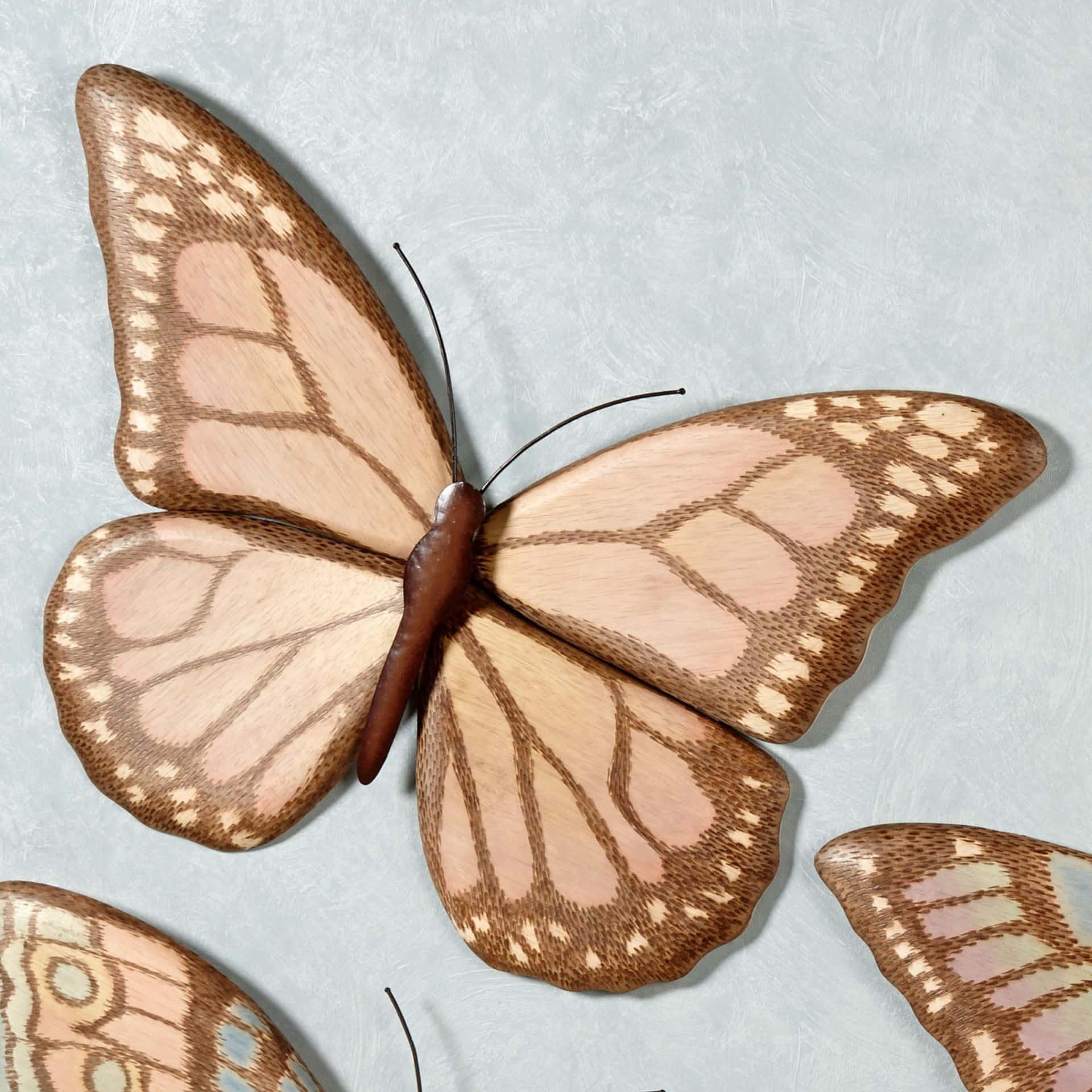 Beige Butterfly Aesthetic Wall Decor Wallpaper