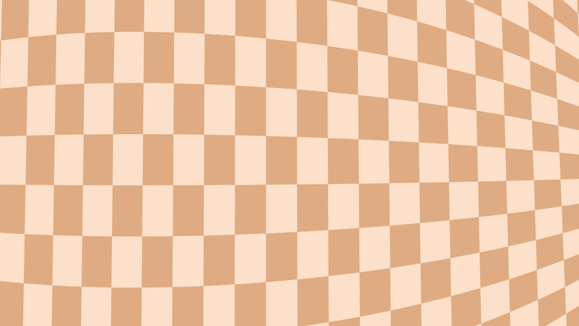 Beige Checkered Curve Pattern Wallpaper