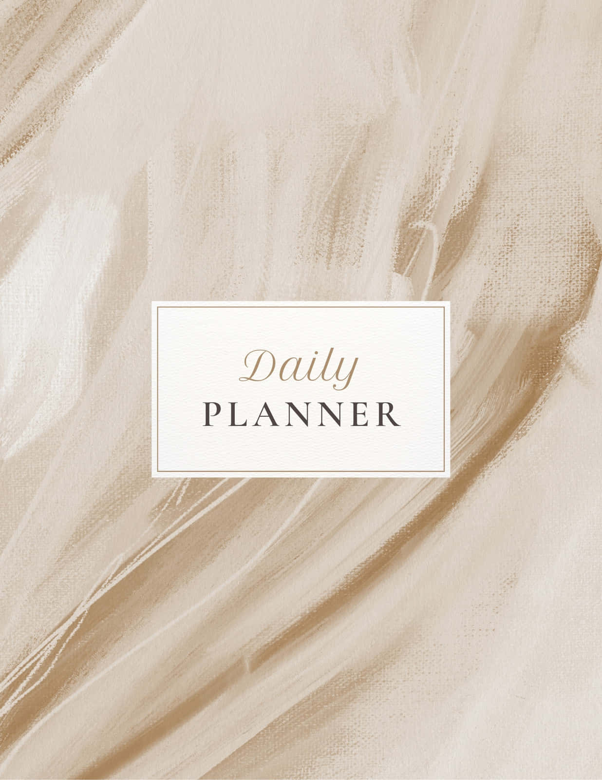 Beige Cream Daily Planner Cover Wallpaper