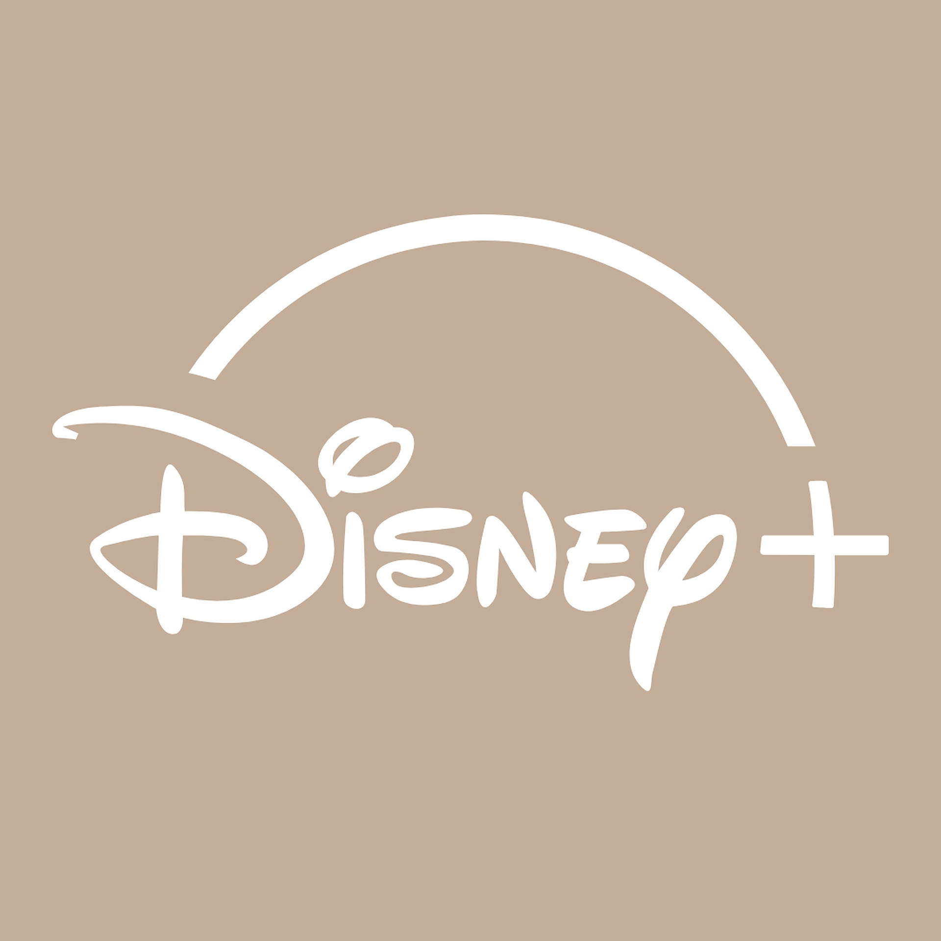 Beige Disney Logo Plus Wallpaper