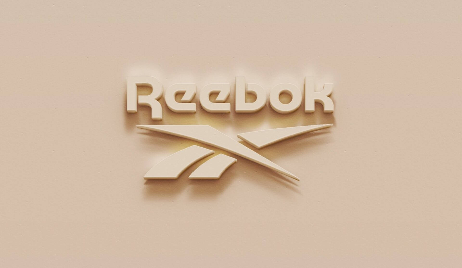 Beige Embossed Reebok Logo