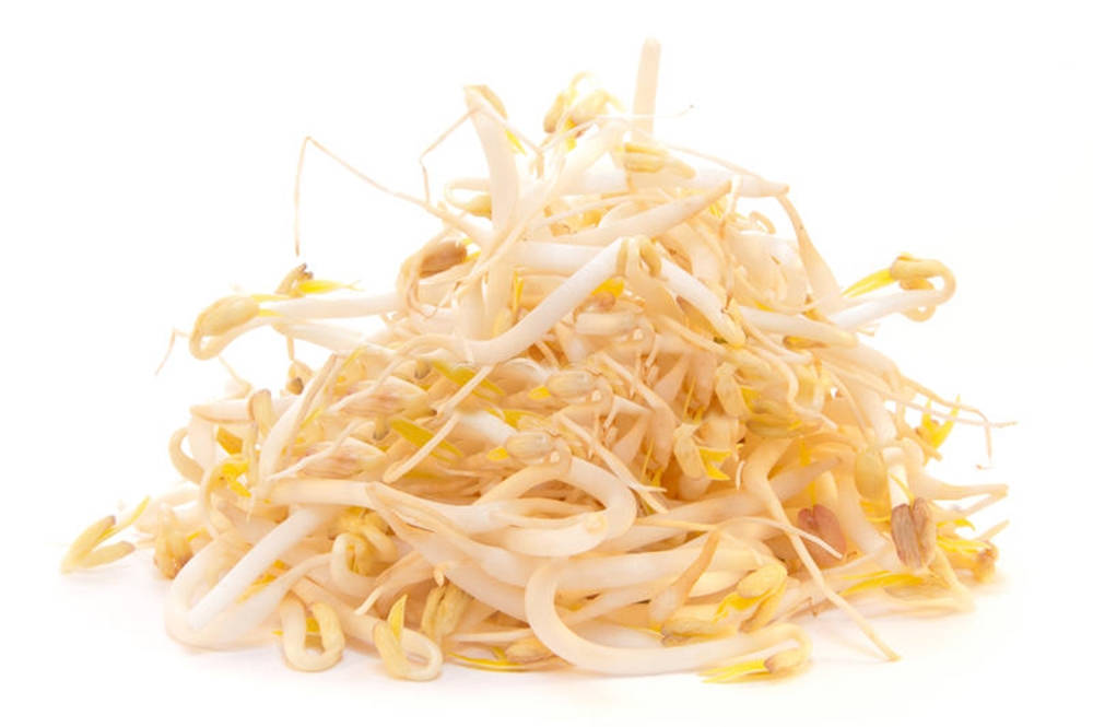 Beige Mung Bean Sprouts Vegetable Background