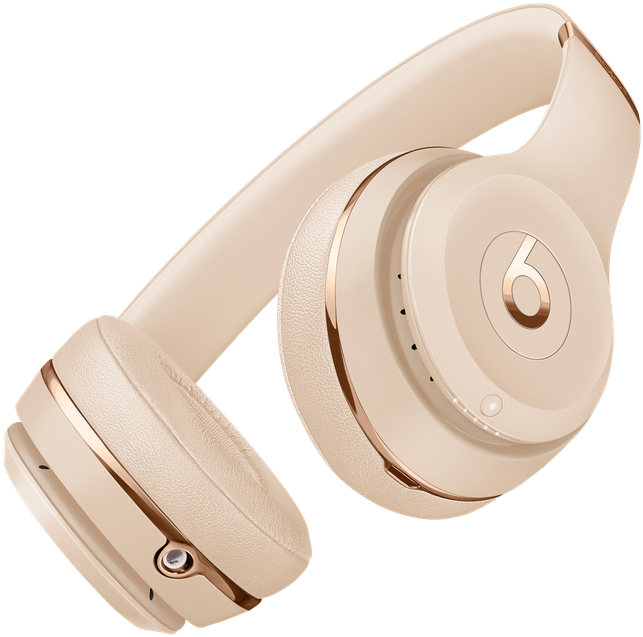 Beige Over Ear Headphones PNG