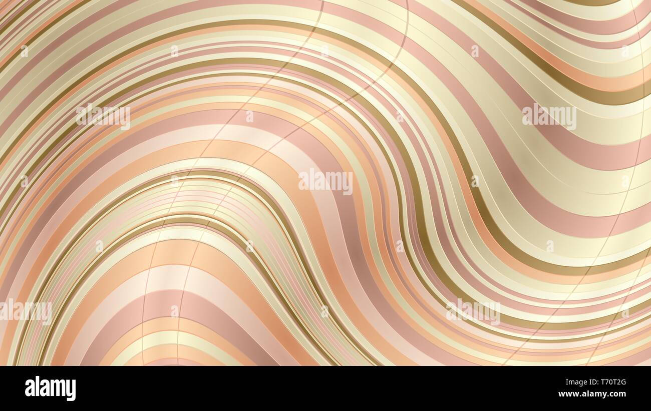 A Pink And Beige Abstract Background With A Wavy Pattern - Stock Image Wallpaper