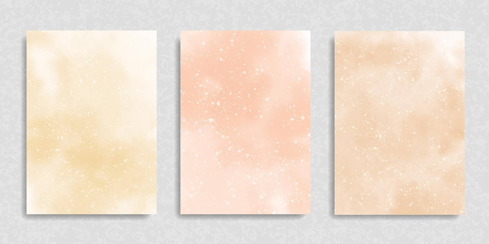 Three Watercolor Banners With A Light Background Wallpaper
