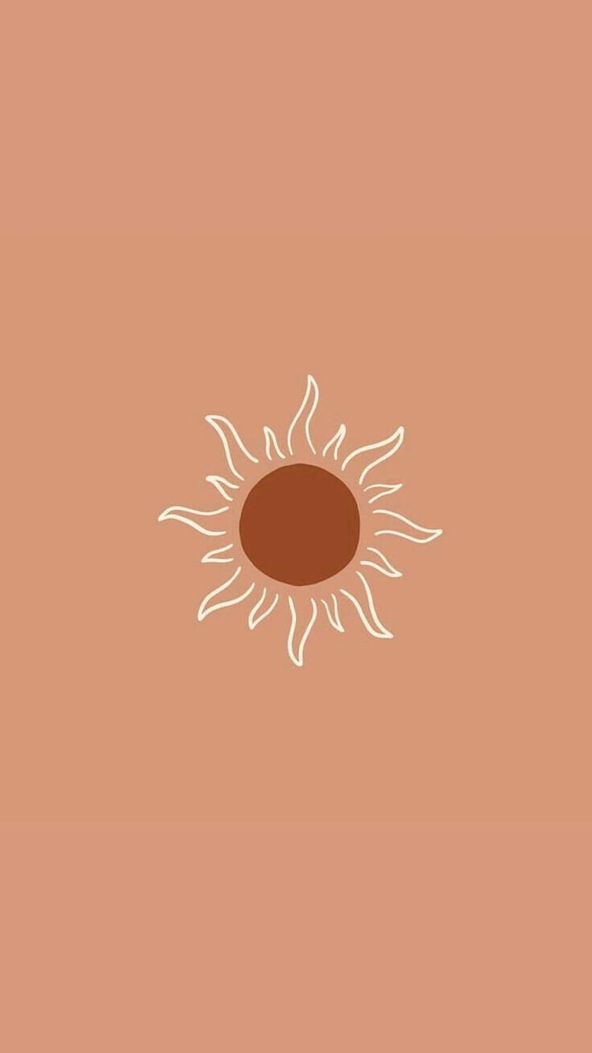 Sun Icon On A Beige Background Wallpaper