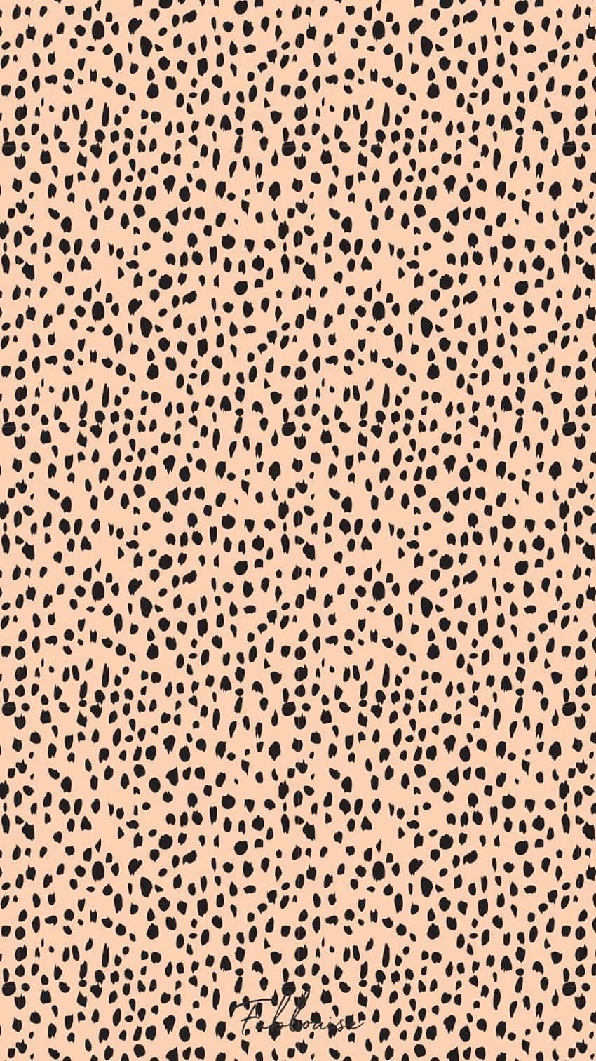 Beige Pattern Cute Cheetah Print Wallpaper