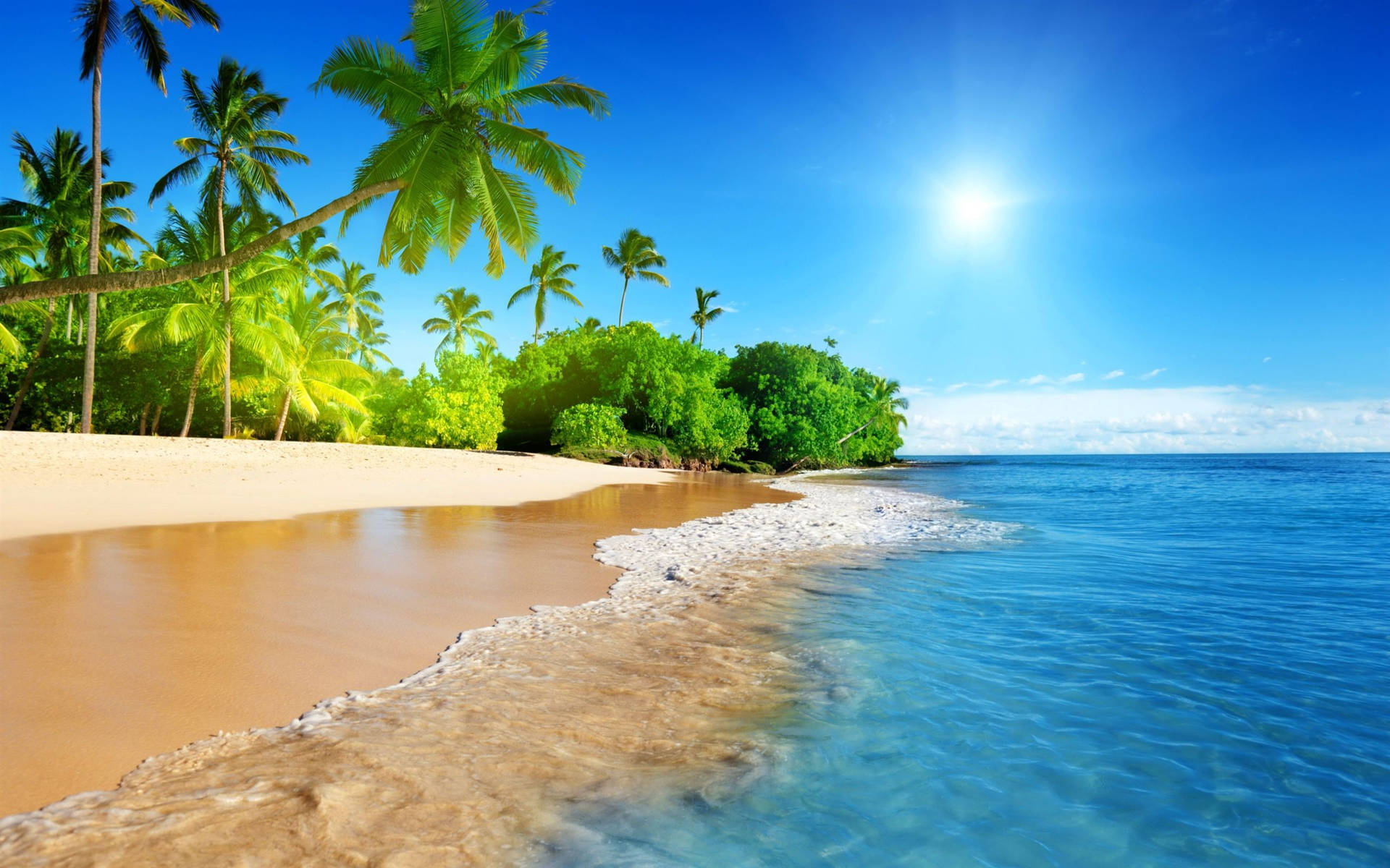 Arenacolor Beige En Una Hermosa Playa. Fondo de pantalla