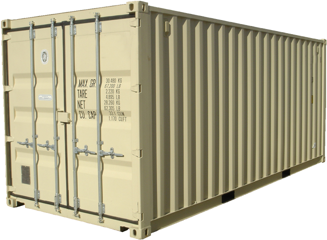 Beige Shipping Container PNG