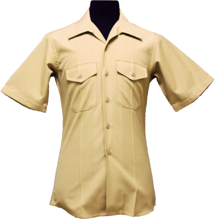 Download Beige Short Sleeve Dress Shirt | Wallpapers.com