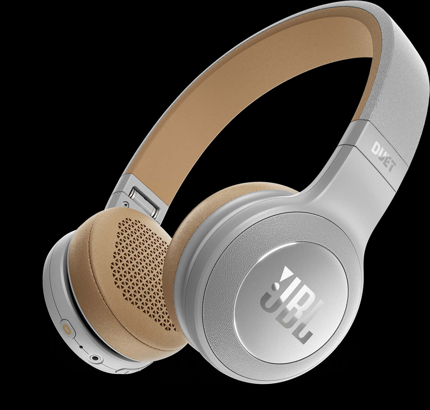 J B L Over Ear Headphones Beige Silver PNG