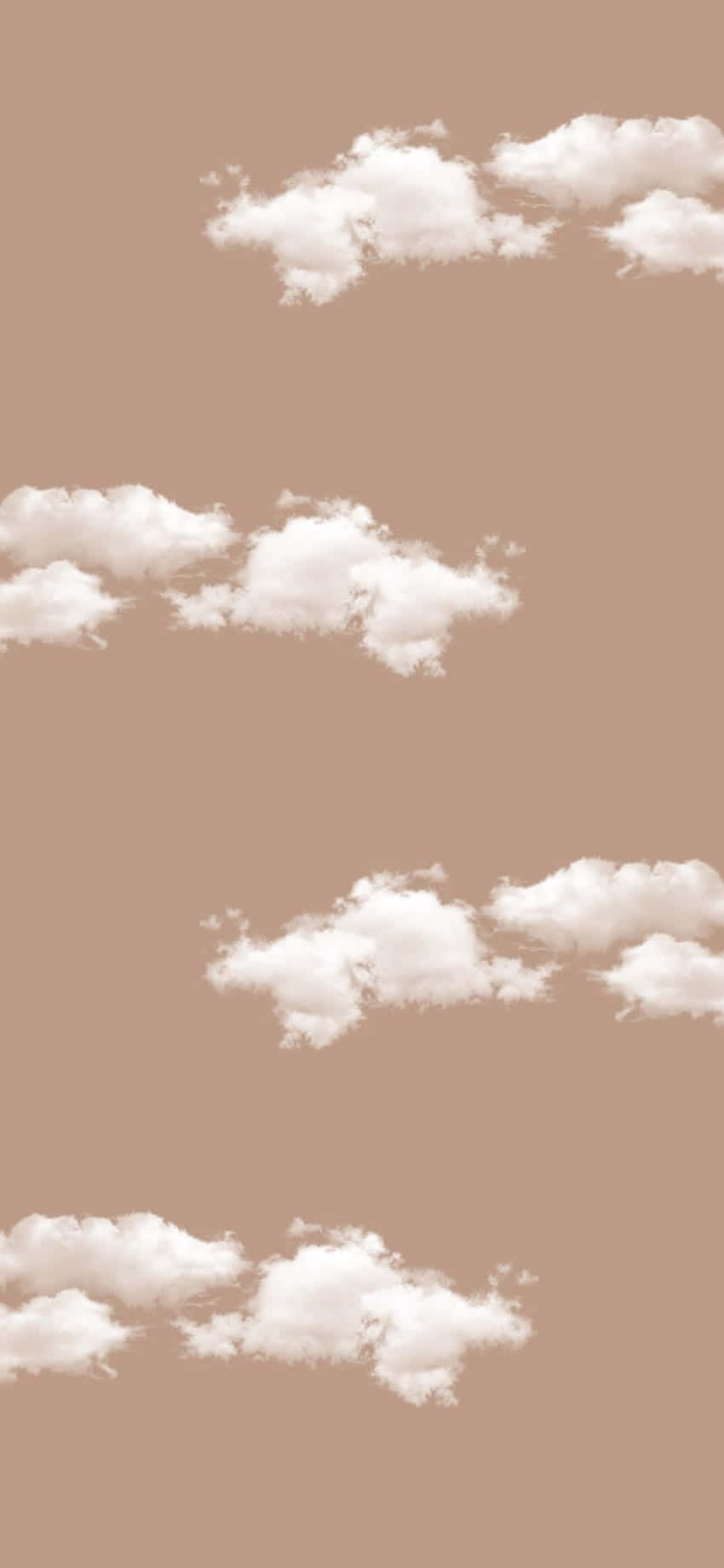 Beige Sky Cloud Pattern Wallpaper