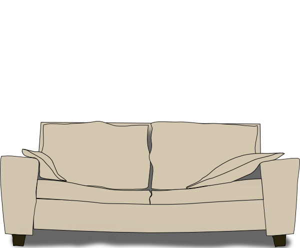 Beige Sofa Illustration PNG