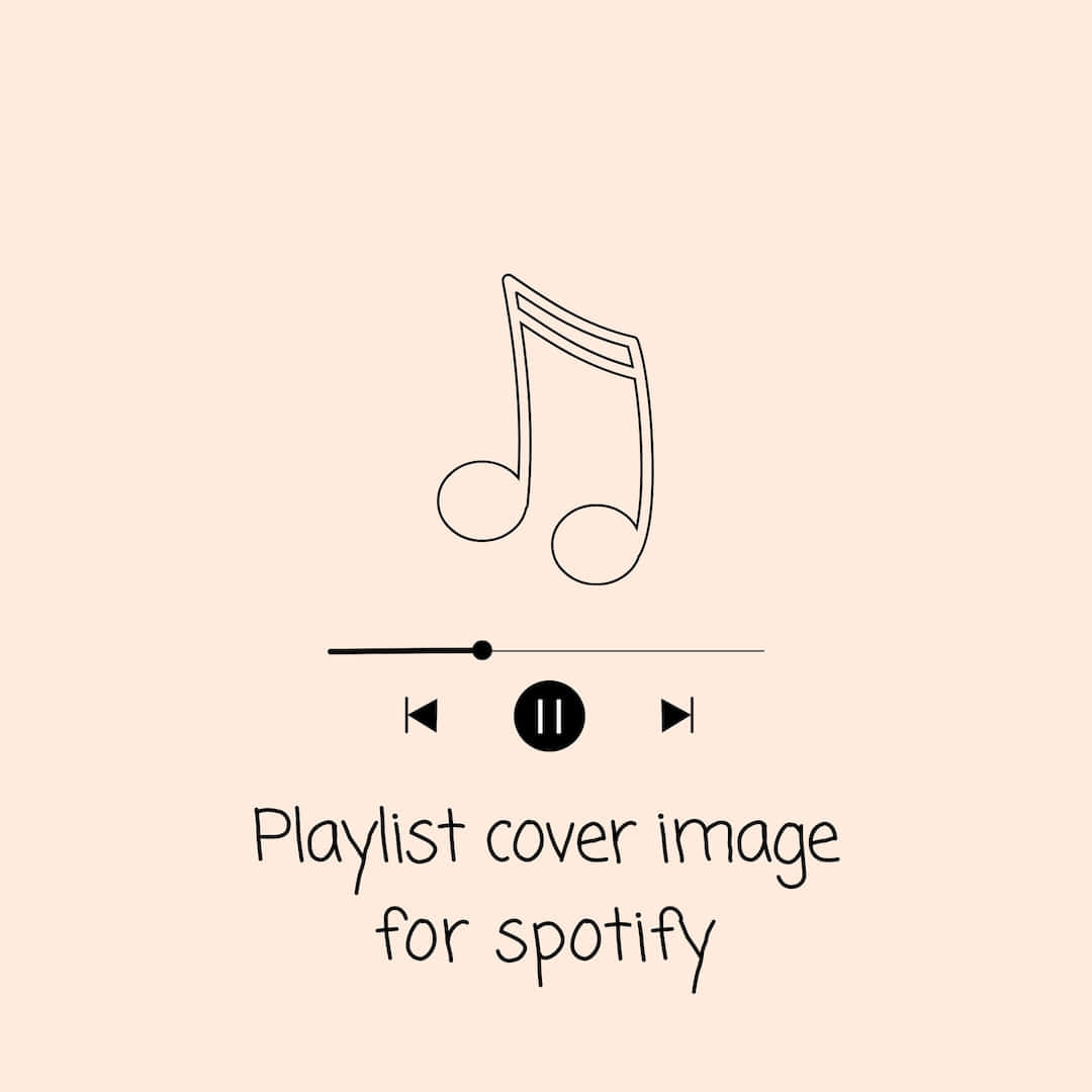 Beige Spotify Playlist Cover Illustration. Wallpaper
