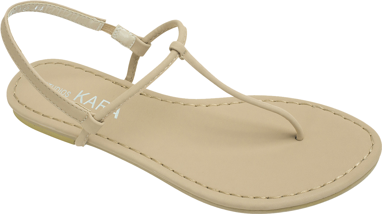 Beige Thong Sandal Product Showcase PNG