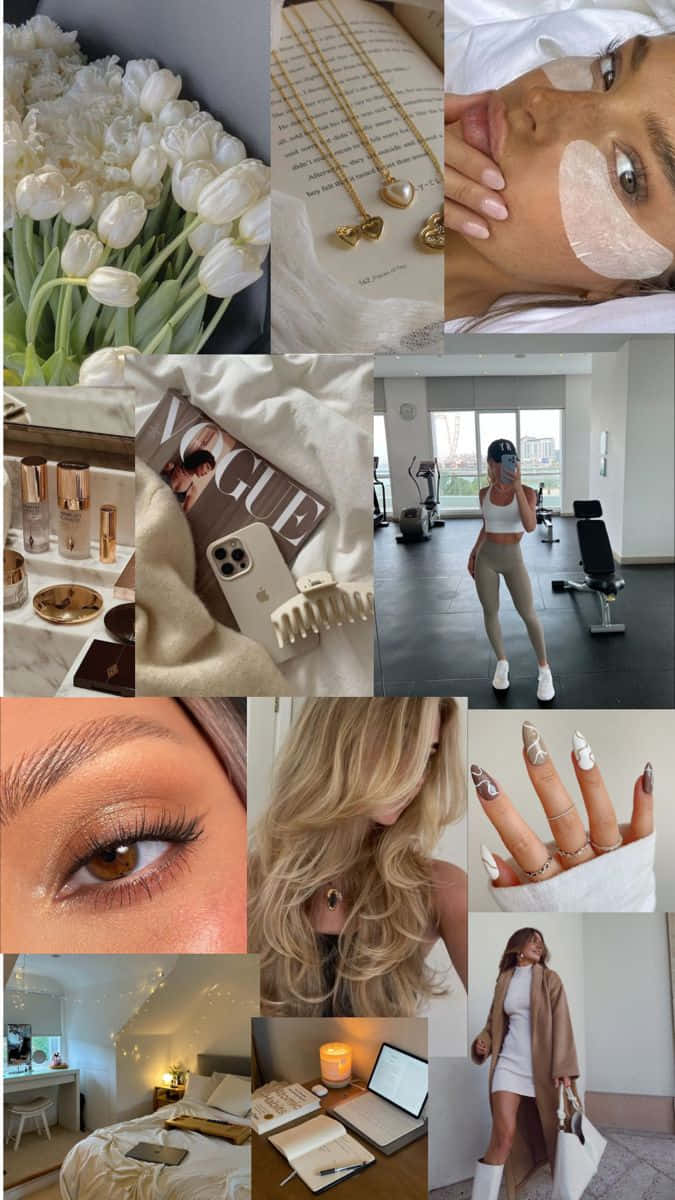 Beige Vanilla Lifestyle Collage.jpg Wallpaper