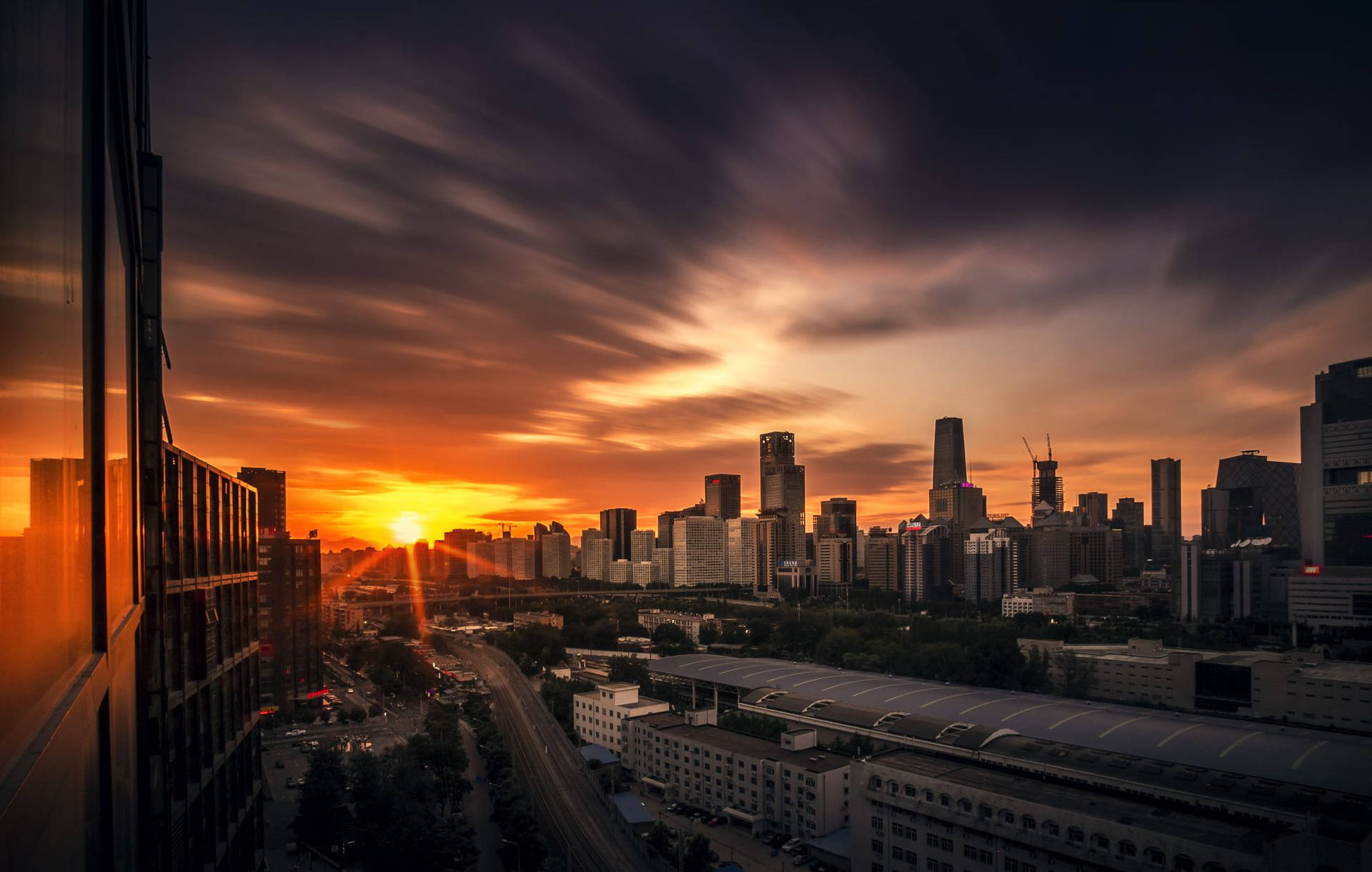 Beijing Modern Cityscape Background