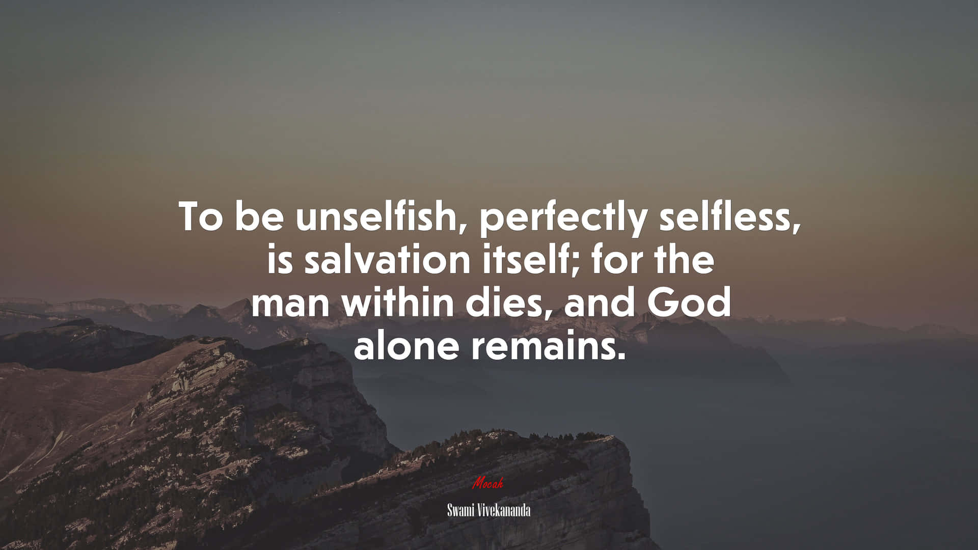 Being Selfless Is Salvation Quote Wallpaper