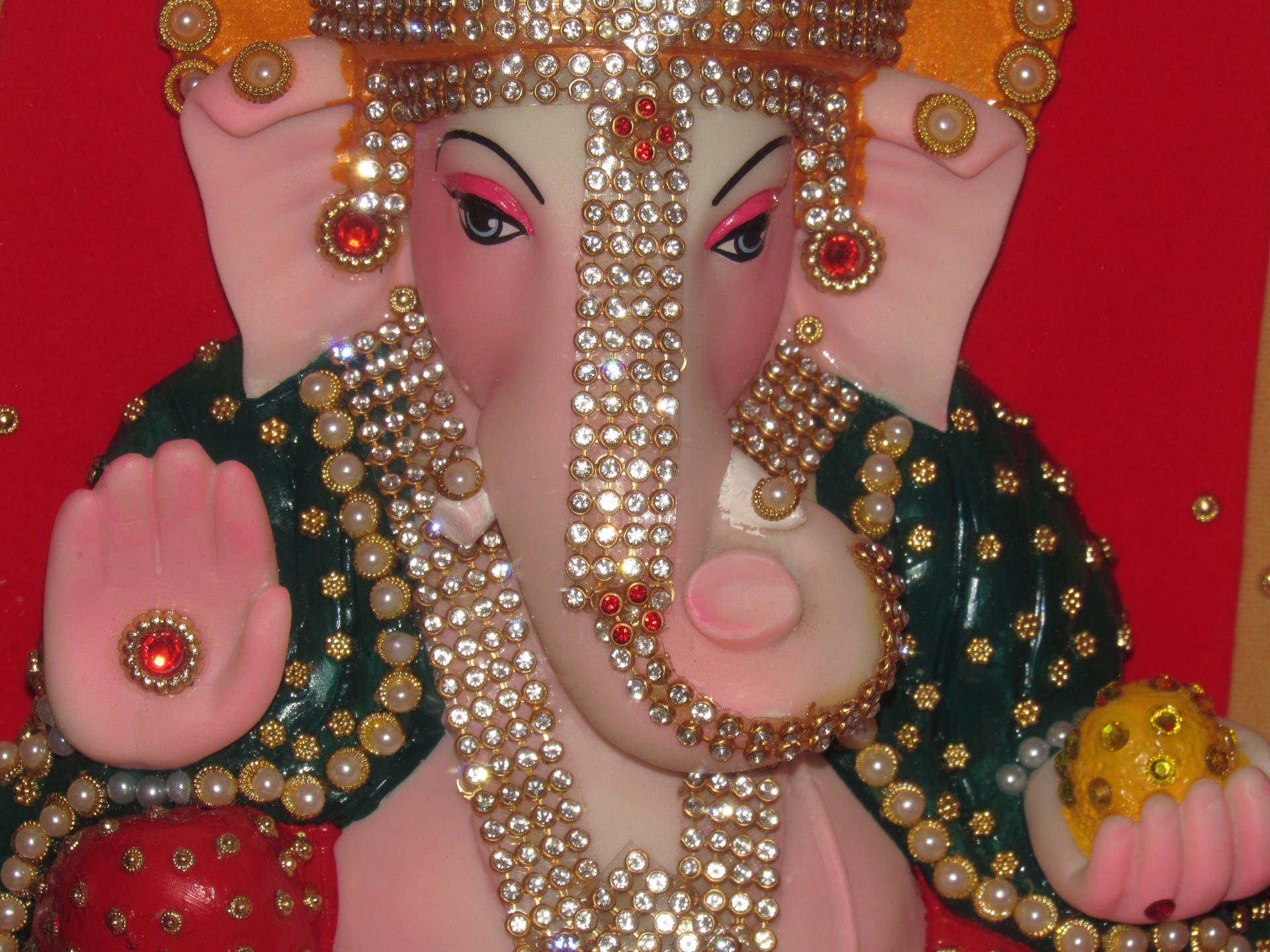 Bejeweled Statue Of God Ganesh