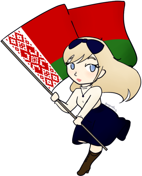 Belarusian Flag Anime Character PNG