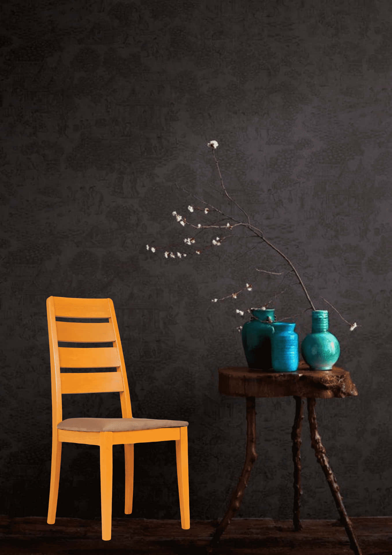 Belfast Chair Beside Wooden Table Wallpaper