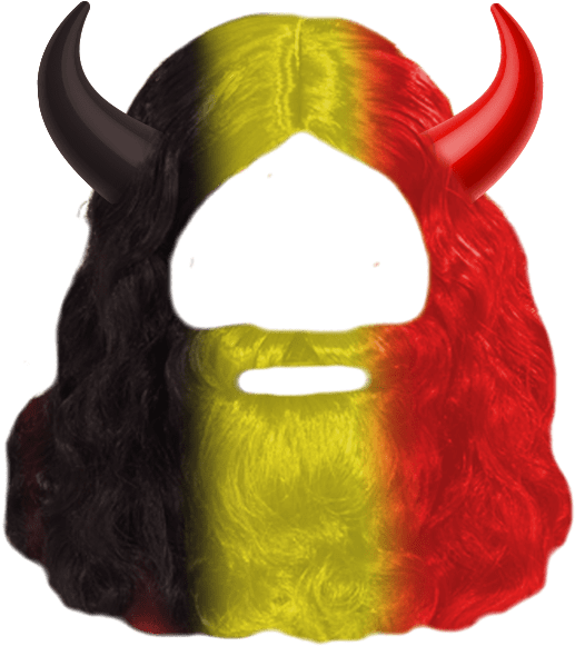 Belgian Flag Themed Devil Mask PNG