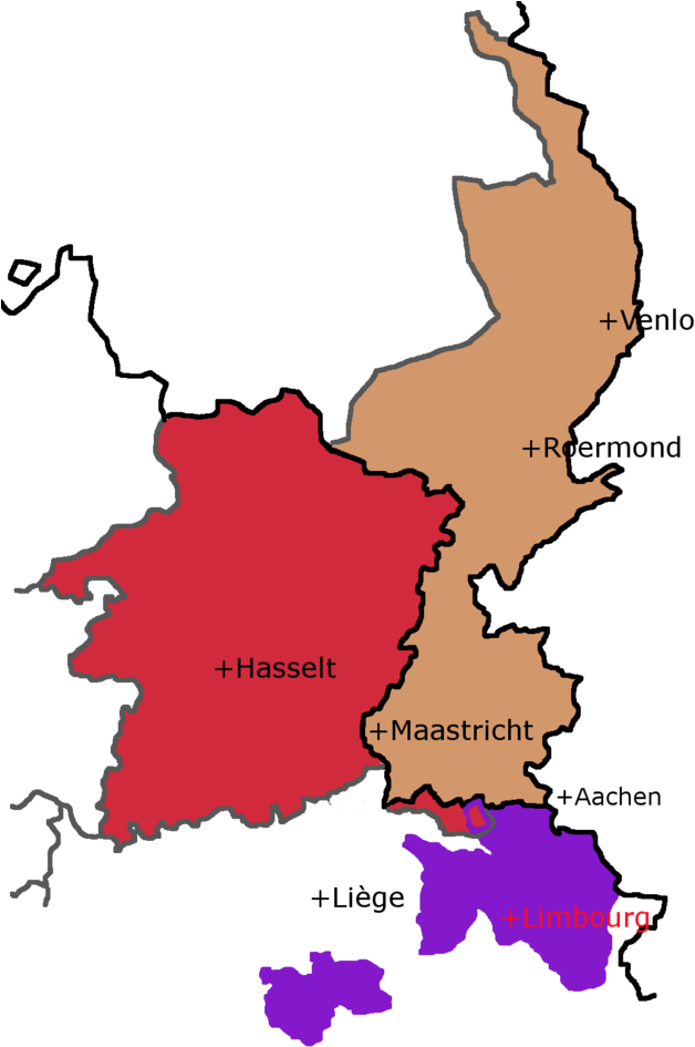 Belgian Limburgand Neighboring Regions Map PNG