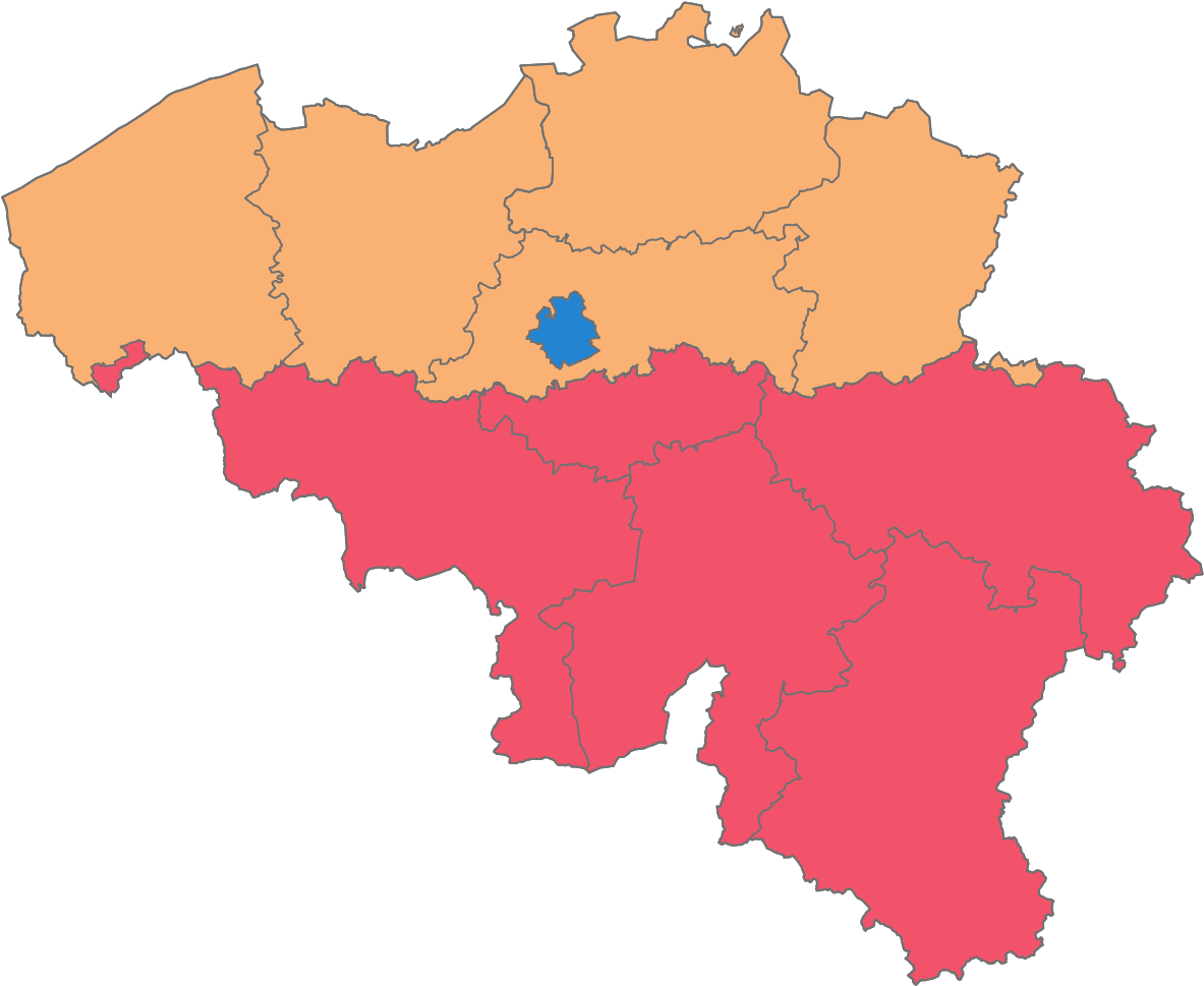 Belgium Administrative Divisions Map PNG