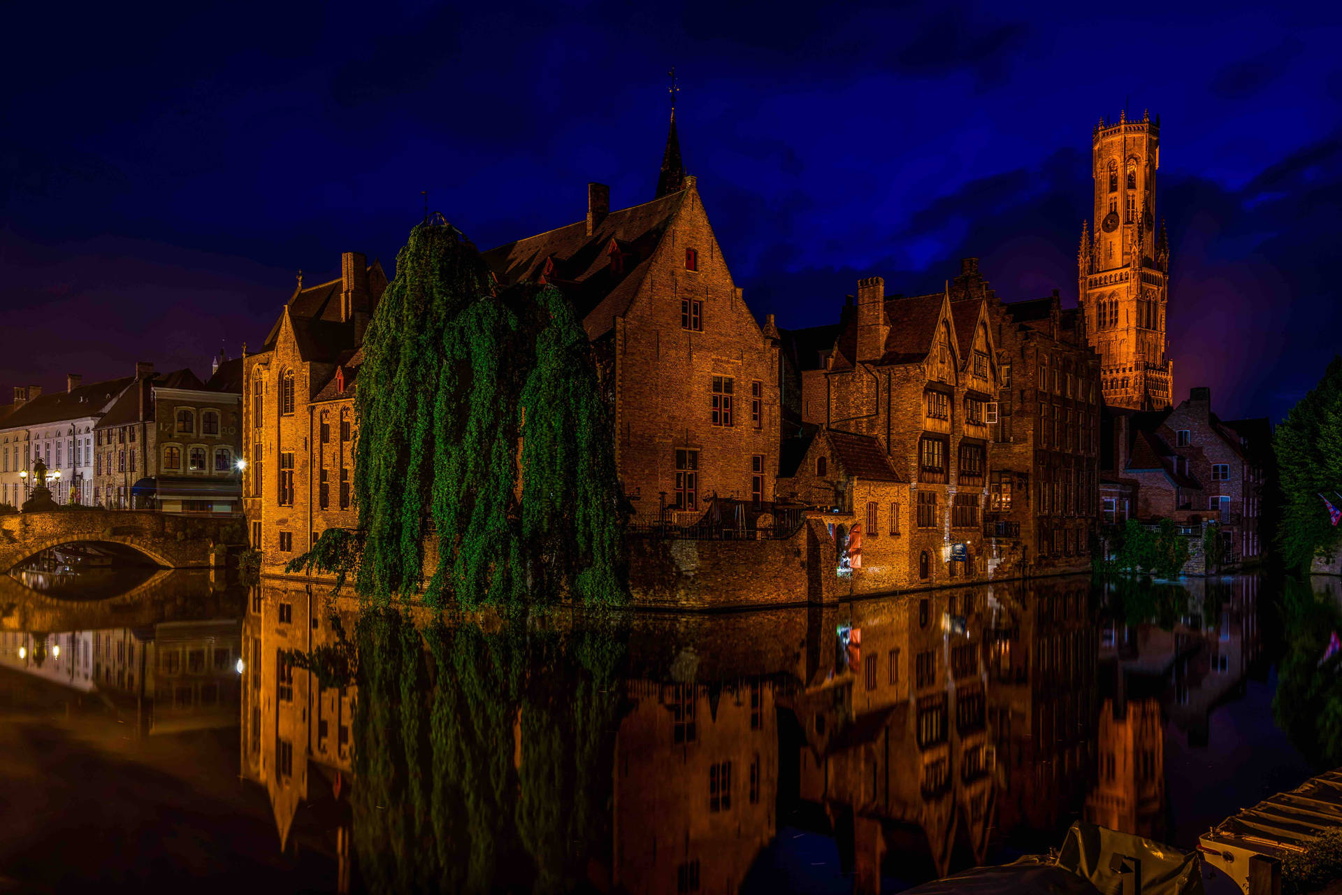 Belgium Bruges By Night