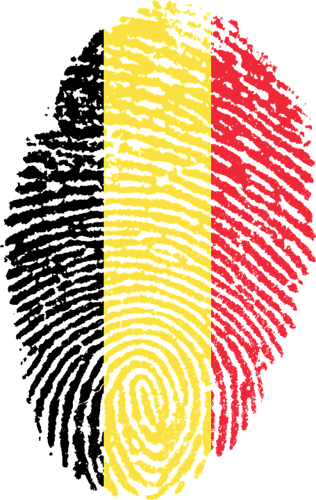 Belgium Flag Fingerprint Art PNG