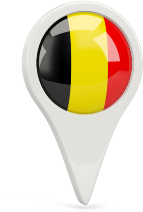 Belgium Flag Map Pin PNG