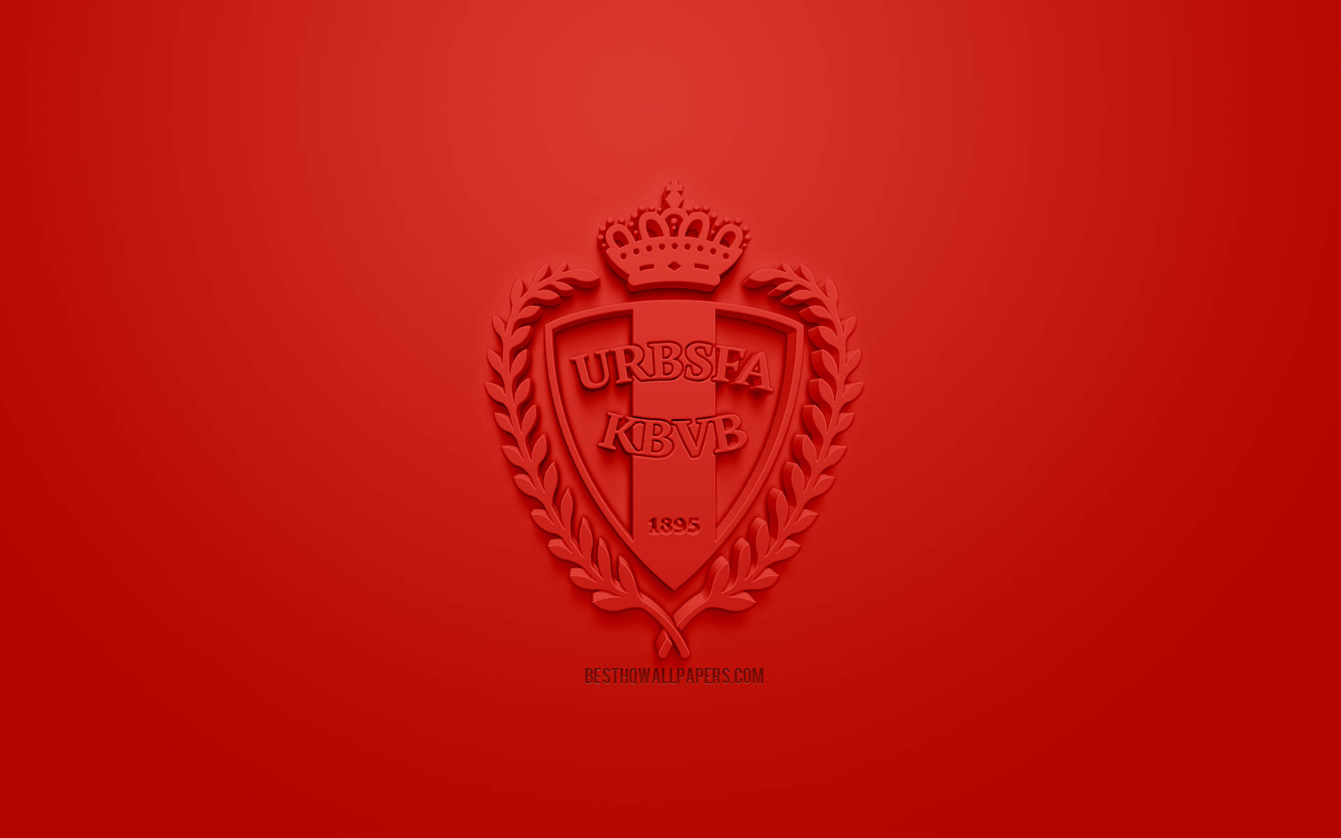 Belgium National Football Team Red Emblem Wallpaper