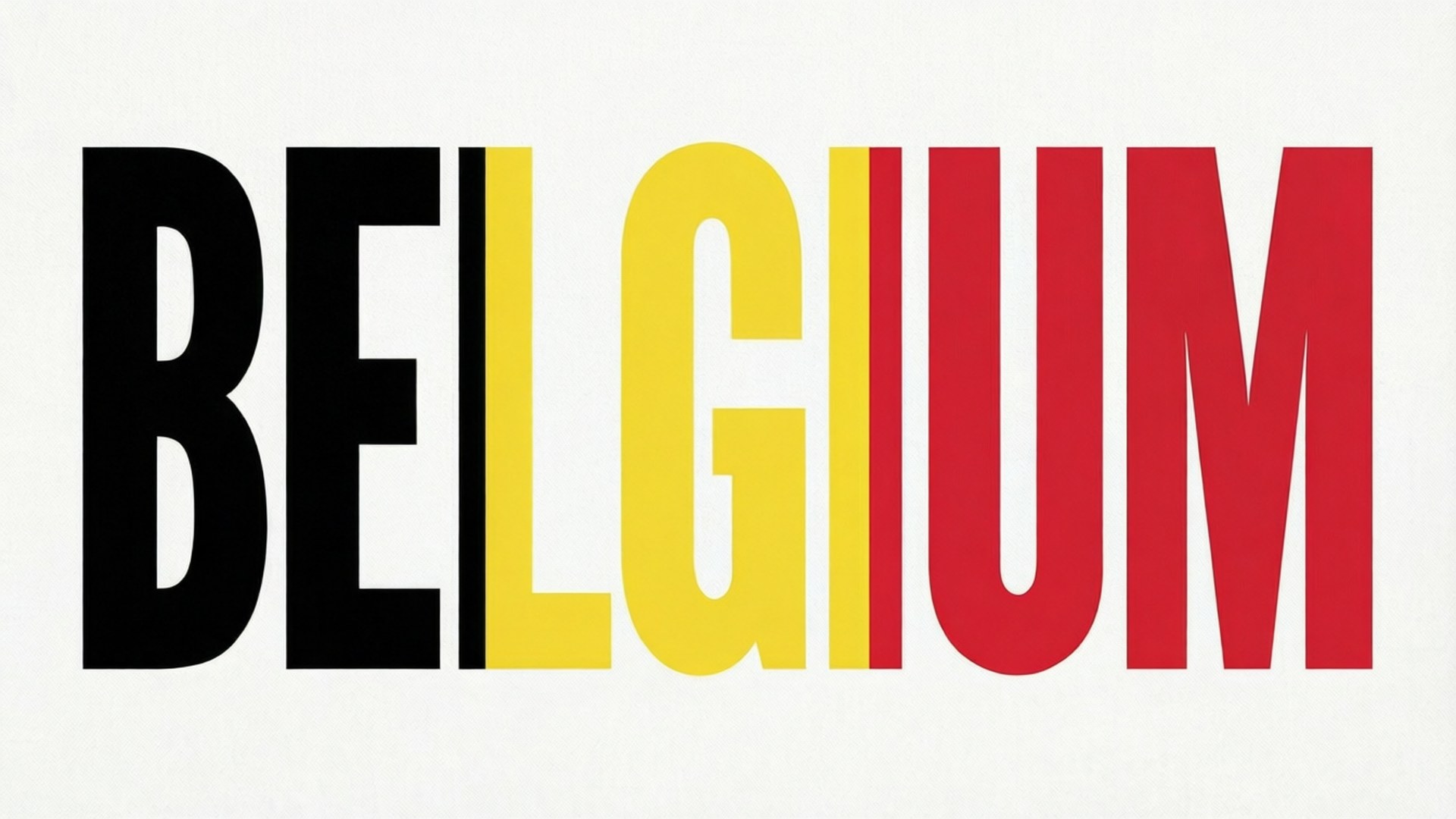 Belgien Tekst med Flagmønster Wallpapers