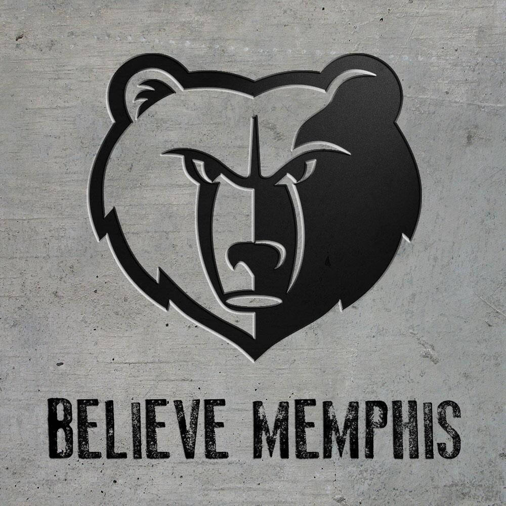 Believe Gray Nba Memphis Grizzlies Logo Background