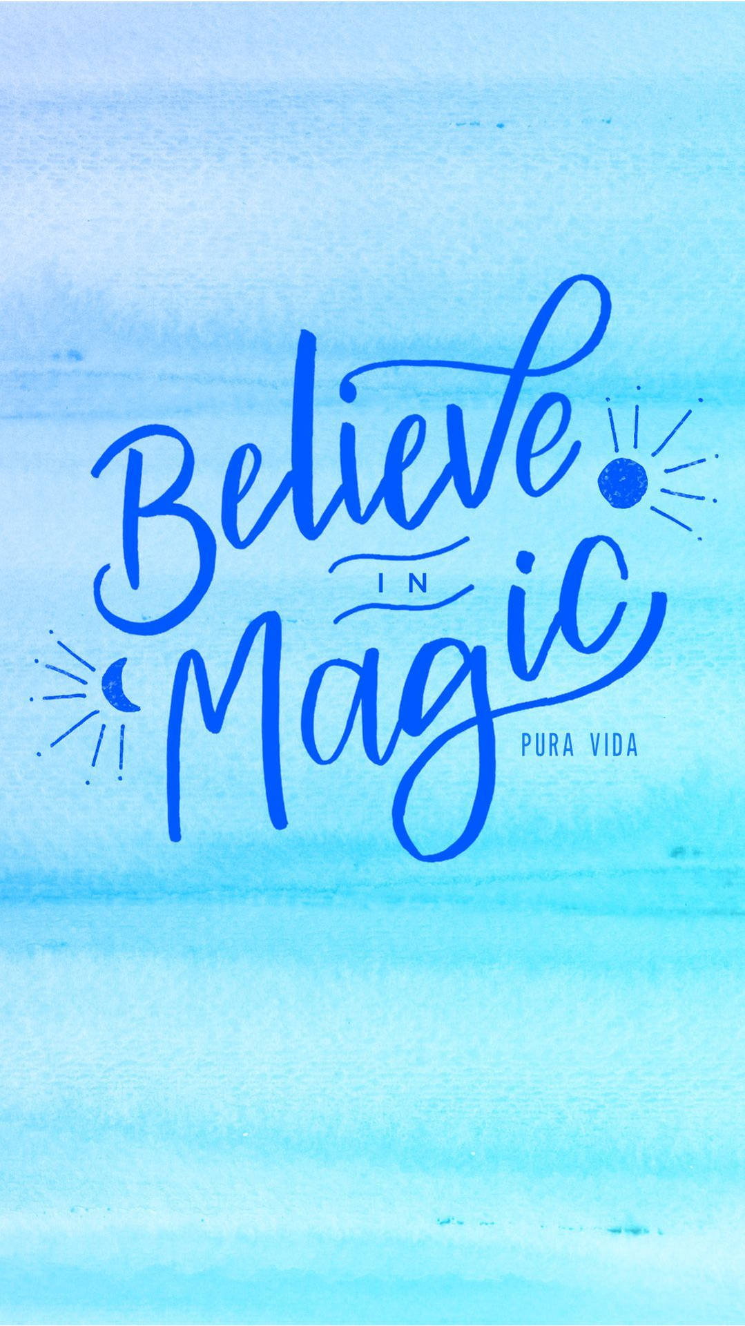 Believe In Magic Cute Writing Wallpaper