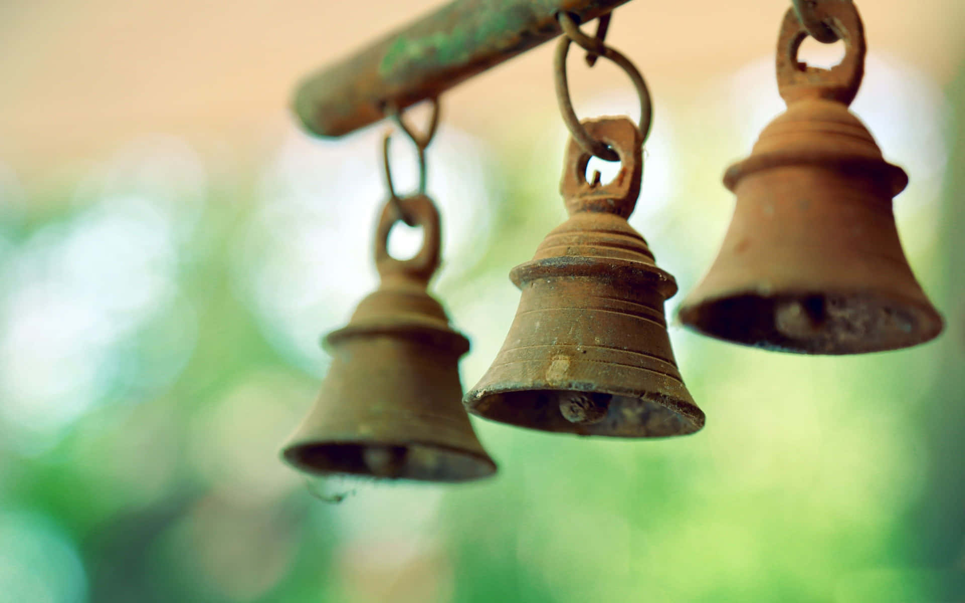 bells hanging from a chain