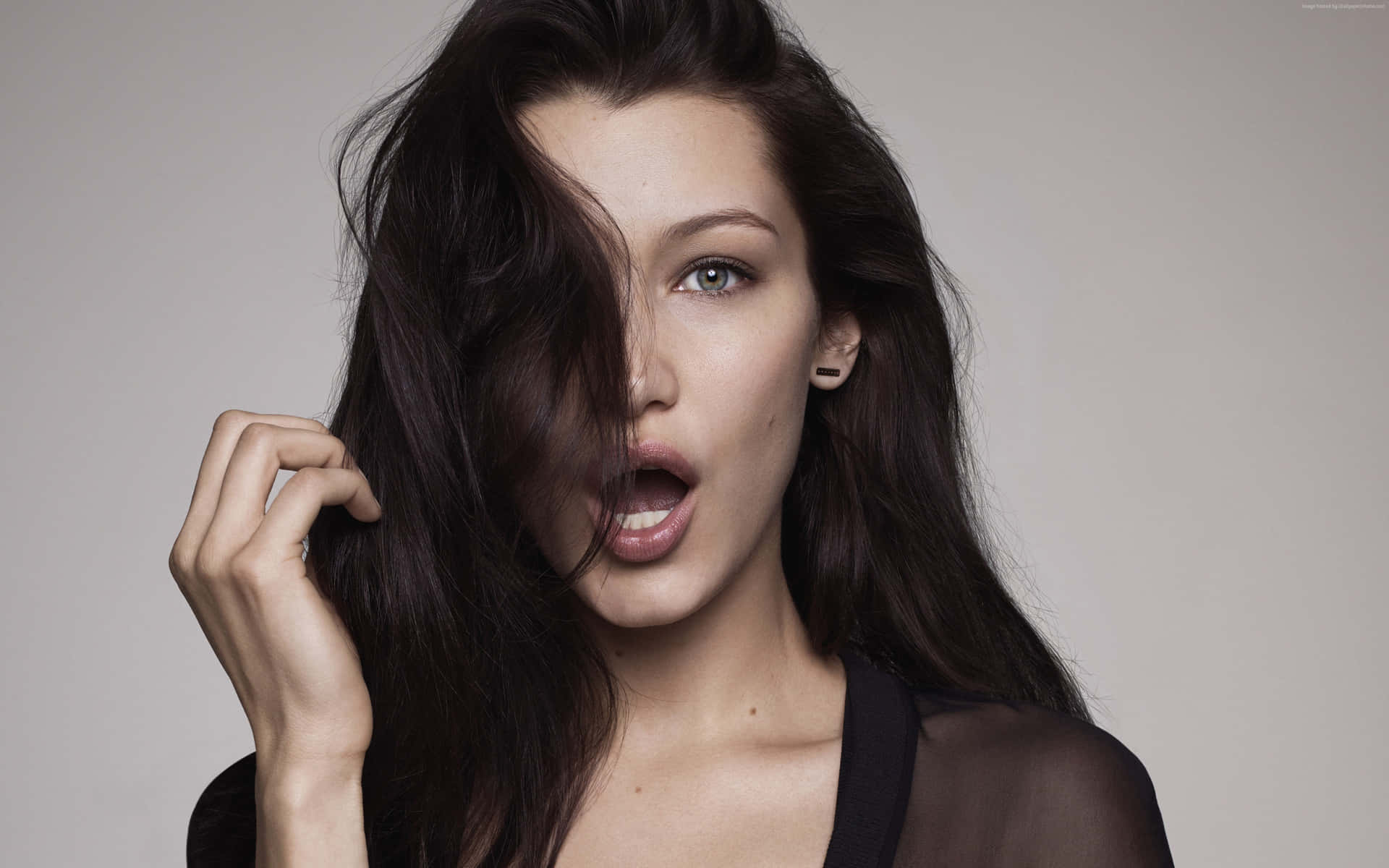 Model and television personality Bella Hadid strikes a pose.