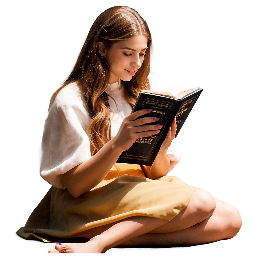 Bella Reading A Book Png Gau PNG