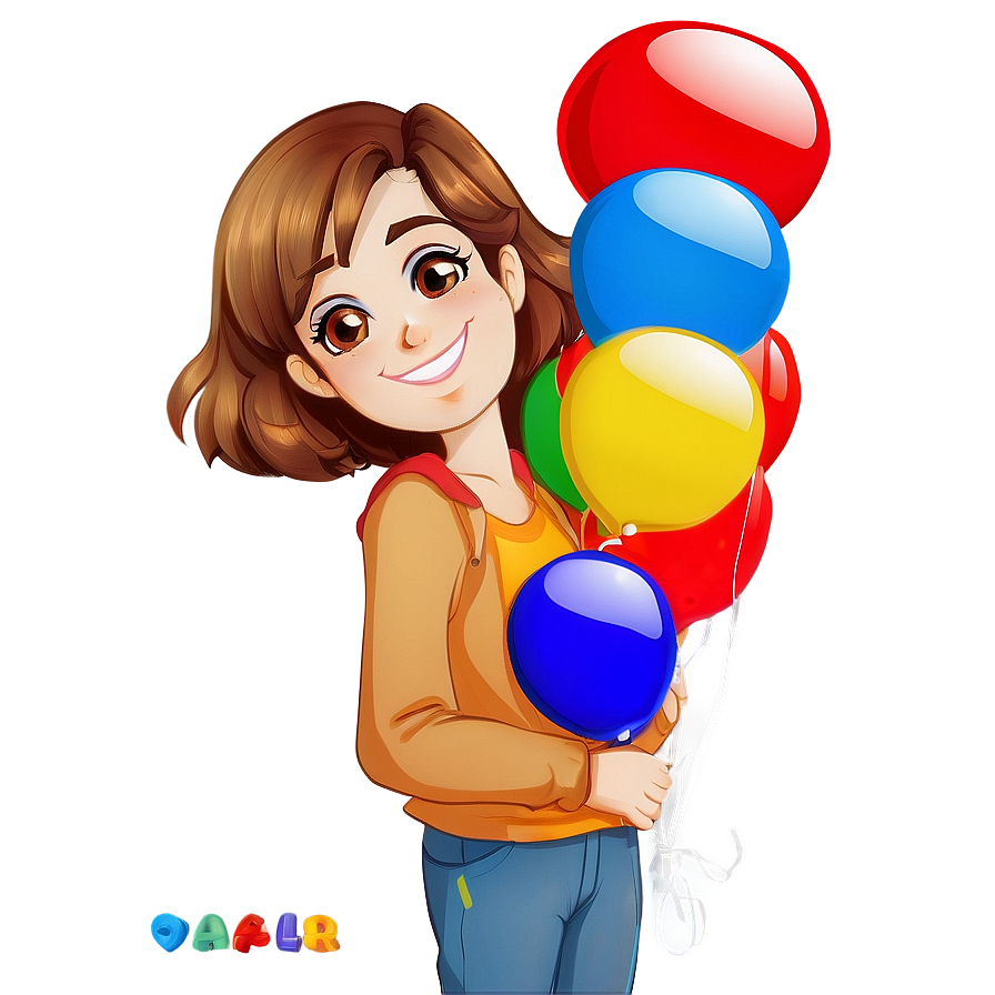 Bella With Balloons Png Wiw PNG