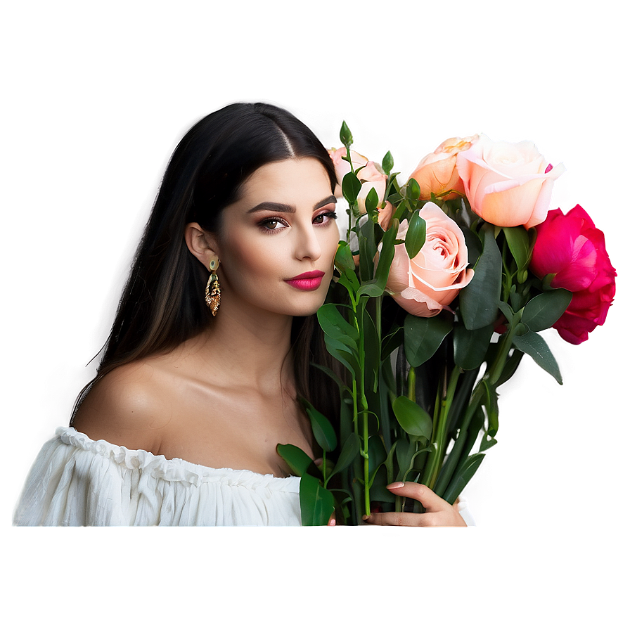 Bella With Flowers Png Bdh PNG